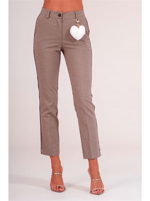 Pantalone a quadri dairesy | D0967QUADRI MARRONE